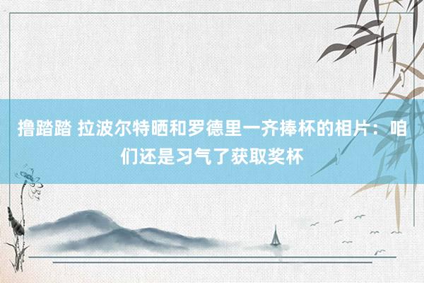 撸踏踏 拉波尔特晒和罗德里一齐捧杯的相片：咱们还是习气了获取奖杯