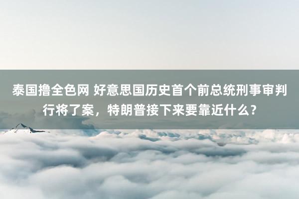 泰国撸全色网 好意思国历史首个前总统刑事审判行将了案，特朗普接下来要靠近什么？