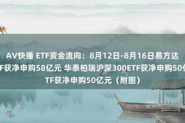 AV快播 ETF资金流向：8月12日-8月16日易方达沪深300ETF获净申购58亿元 华泰柏瑞沪深300ETF获净申购50亿元（附图）