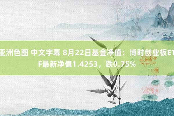 亚洲色图 中文字幕 8月22日基金净值：博时创业板ETF最新净值1.4253，跌0.75%