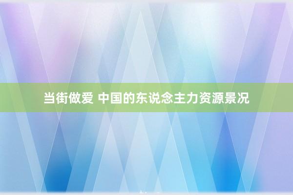 当街做爱 中国的东说念主力资源景况